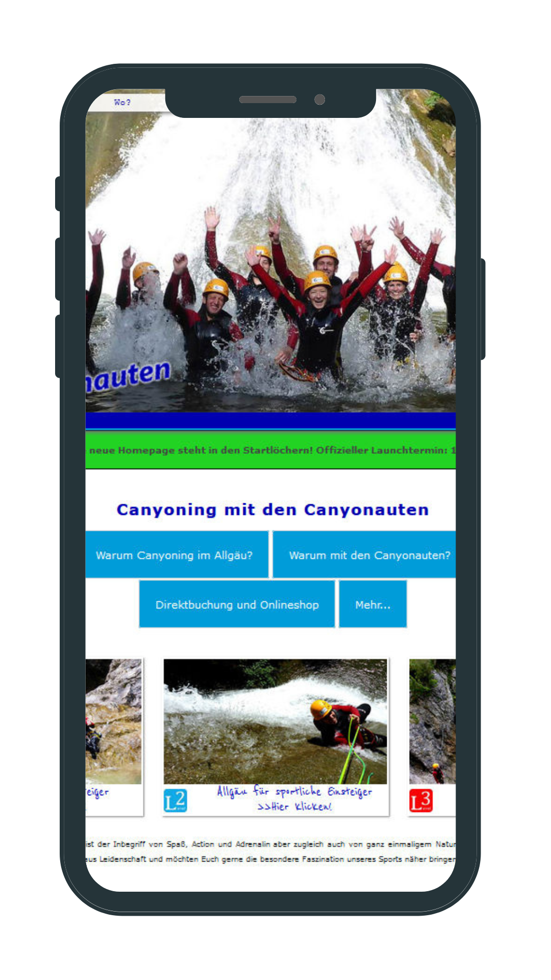 neue homepage handy